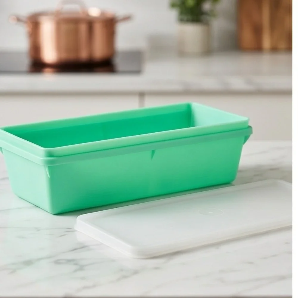 Vintage Tupperware Jadite Green 892 Celery Vegetable Keeper 2 Pcs 12.5
